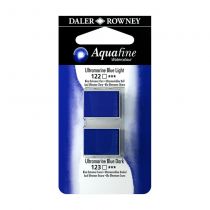 2 DEMI-GODETS AQUARELLE FINE AQUAFINE ULTRAMARINE BLUE LIGHT - ULTRAMARINE BLUE DARK