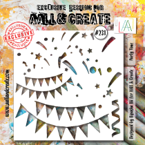 AALL and Create 231 - 6\'x6\' Stencil- Party Time