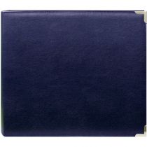 Album 3 anneaux D ring 12\ X12\  imitation cuir Navy Blue Oxford