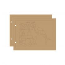 ALBUM DECOUPE 20*15 CM MDF ELEPHANT