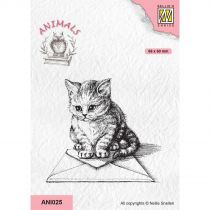 Clear Stamps kitten with enveloppe