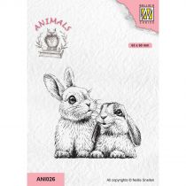 Clear Stamps two rabbits