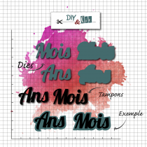 Duo die-tampon clear : Mois, Ans - DIY and Cie