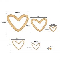 Essentials Cutting Dies Hearts 6pcs