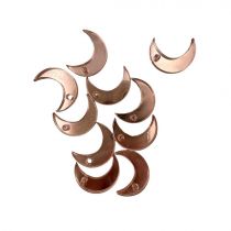 LOT DE 10 FLIPETTES LUNE PLEXI ROSE GOLD 3 MM