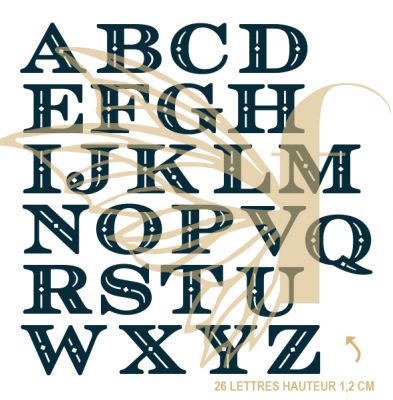 Die/matrice de découpe, Sizzix, alphabet élégant, lettres
