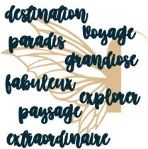 Lot de 8 dies mots \ voyage\ 