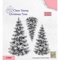 Nellie Snellen - Christmas Time Clear Stamps 3 Snowy Fir Trees