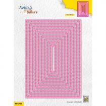 Nellie Snellen Multi Frame Dies Continue Double Stitchlines Rectangle