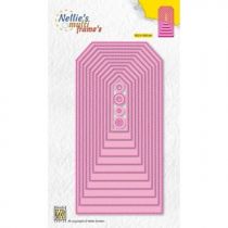 Nellie Snellen Multi Frame Dies Continue Stitched Straight Tags