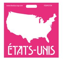 Pochoir Etats-Unis