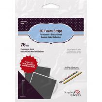 Scrapbook Adhesives 3D Foam Strips 76/Pkg black