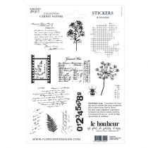 Stickers transparents motifs noirs CARNET NATURE