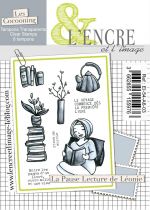 Tampon clear - La Pause Lecture de Leonie - L\'Encre et l\'Image