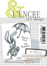 Tampon clear - Les Longues Oreilles aiment la Pluie - L\'Encre et l\'Image